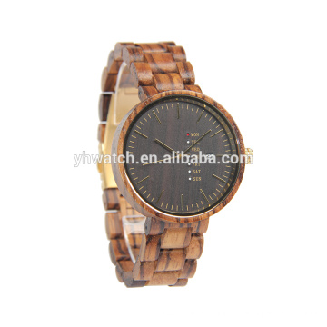 Relojes de madera de bambú de alta calidad para hombre relojes de movimiento japoneses